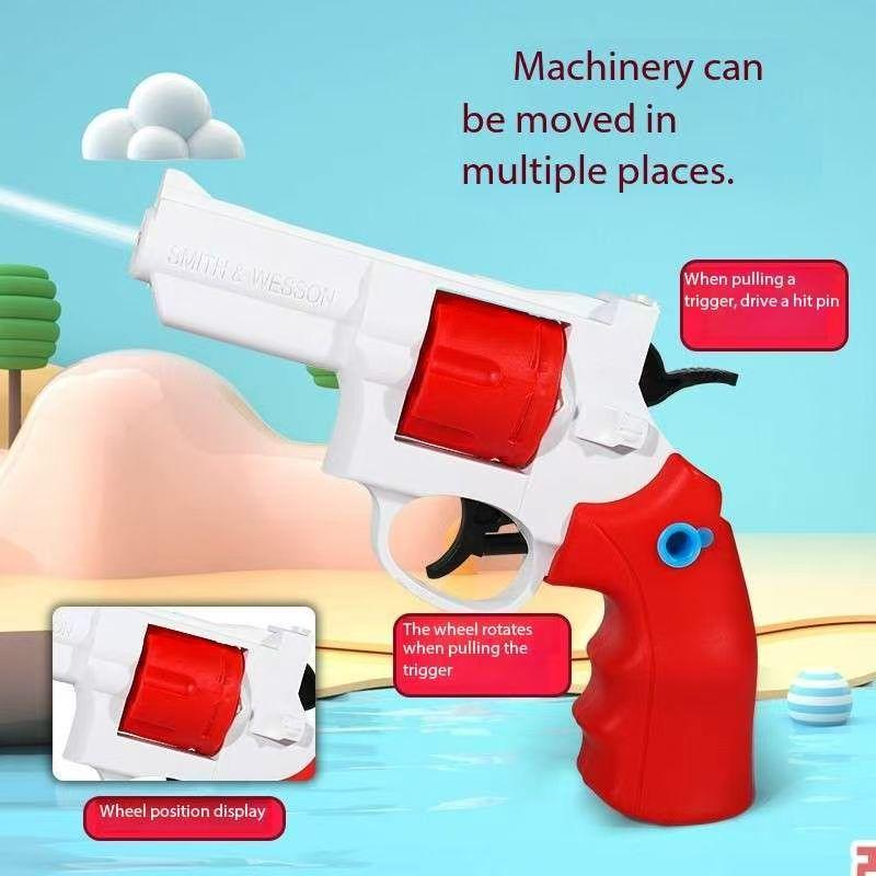 Non-Toxic Summer Revolver Water Gun Toy Mechanical Continuous Water Gun Toys Children Outdoor Beach Water Toys Kids Adult Gift