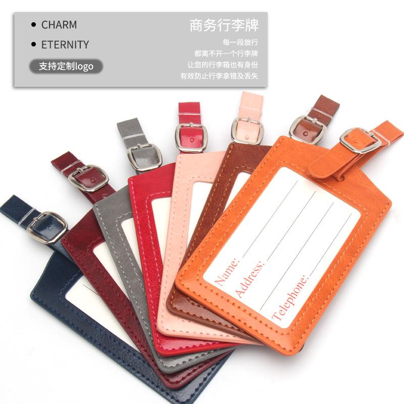 Thick Leather Airplane Boarding Pass Creative Travel Suitcase Tag Checked in Luggage Tags Cute Luggage Tag Address Name Lable