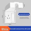 86 Type Outdoor Surface Mount Socket Box with Integrated Five-Hole Panel Switch Cover