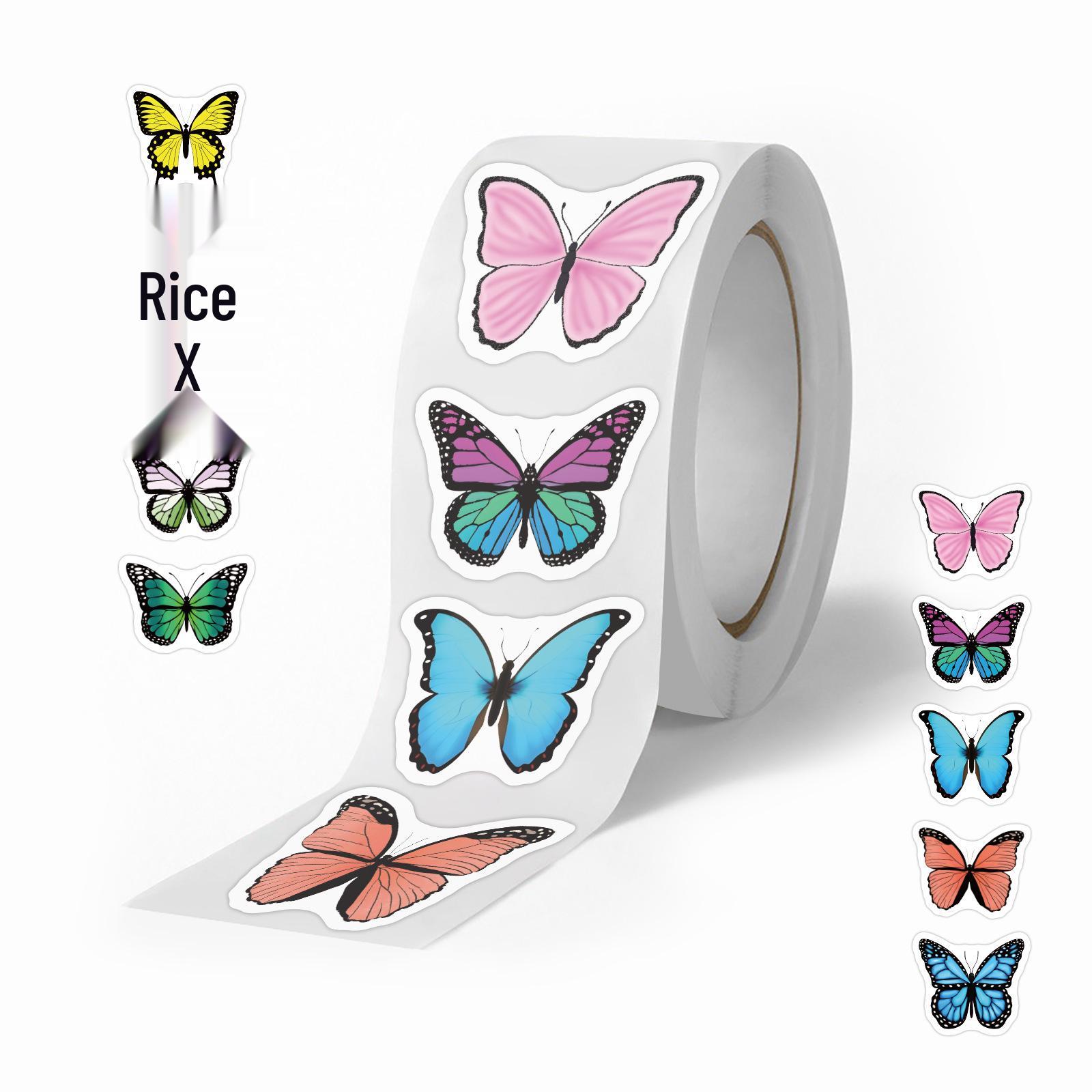 

Cartoon Butterfly Washi Tape: Cute Animal Stickers for Kids DIY Projects, Skateboards, Luggage, and Diaries - 500/Roll