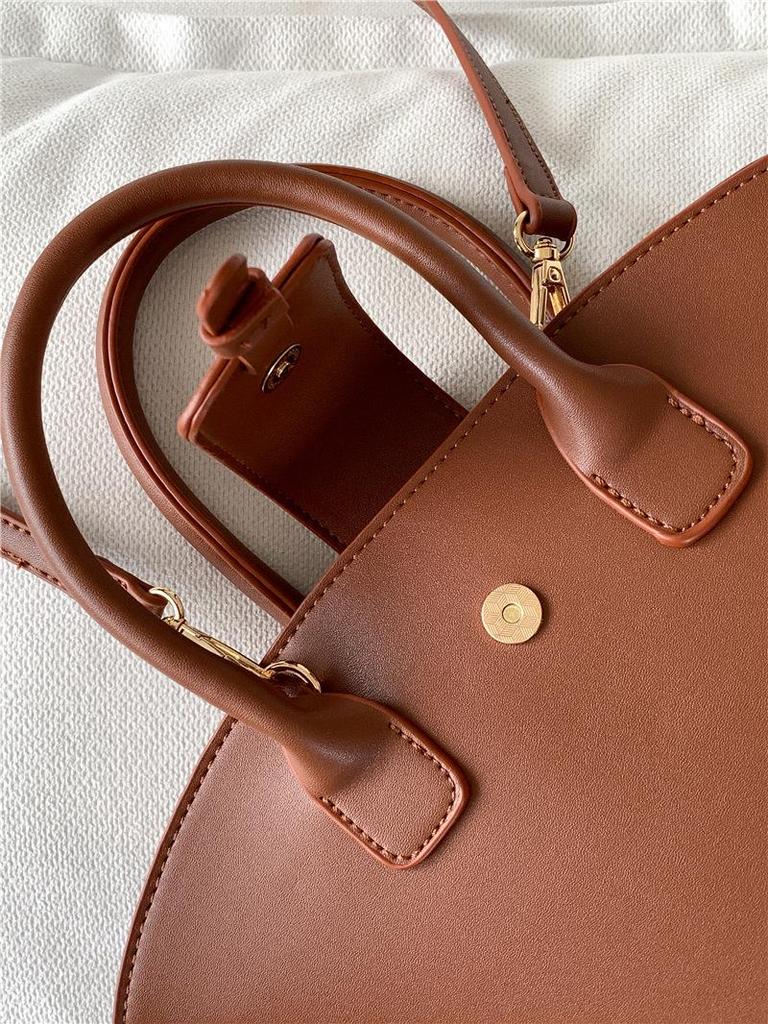 Korean Style Women's Fashion Handbag - Chic PU Crossbody Bucket Bag