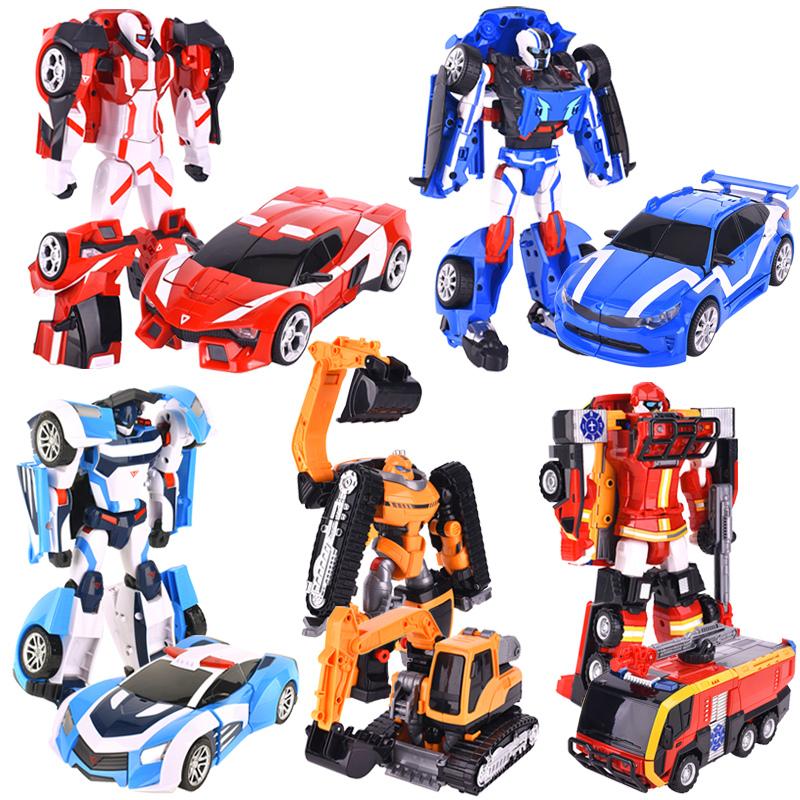 Original Tobot Deformation Robot 6 In 1 Transforming Car ALPHA  Action Figure Korea Anime Cartoon Brothers Warrior MAGMA Toys