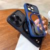 Luxury Magnetic Metal Lens Bumper Protection Case For 17 16 15 14 13 Pro Max Plus For Magsafe Acrylic Translucency Cover