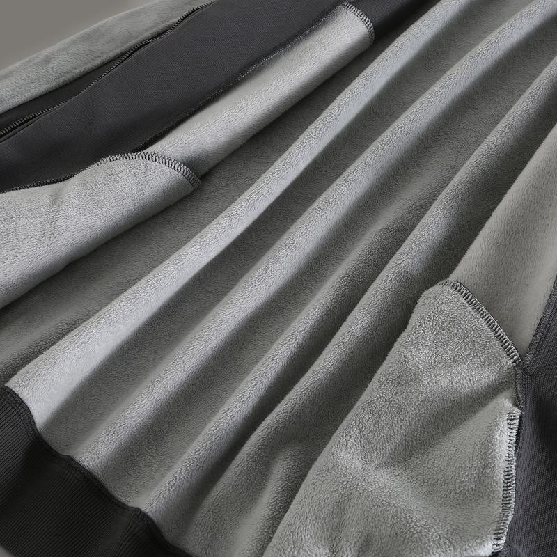 Bargain Finds~ Export Surplus Men's Hooded Sweatshirt, New Autumn/Winter Style, Fleece-Lined, Thickened, Warm, Color-Blocked Jacket for Men