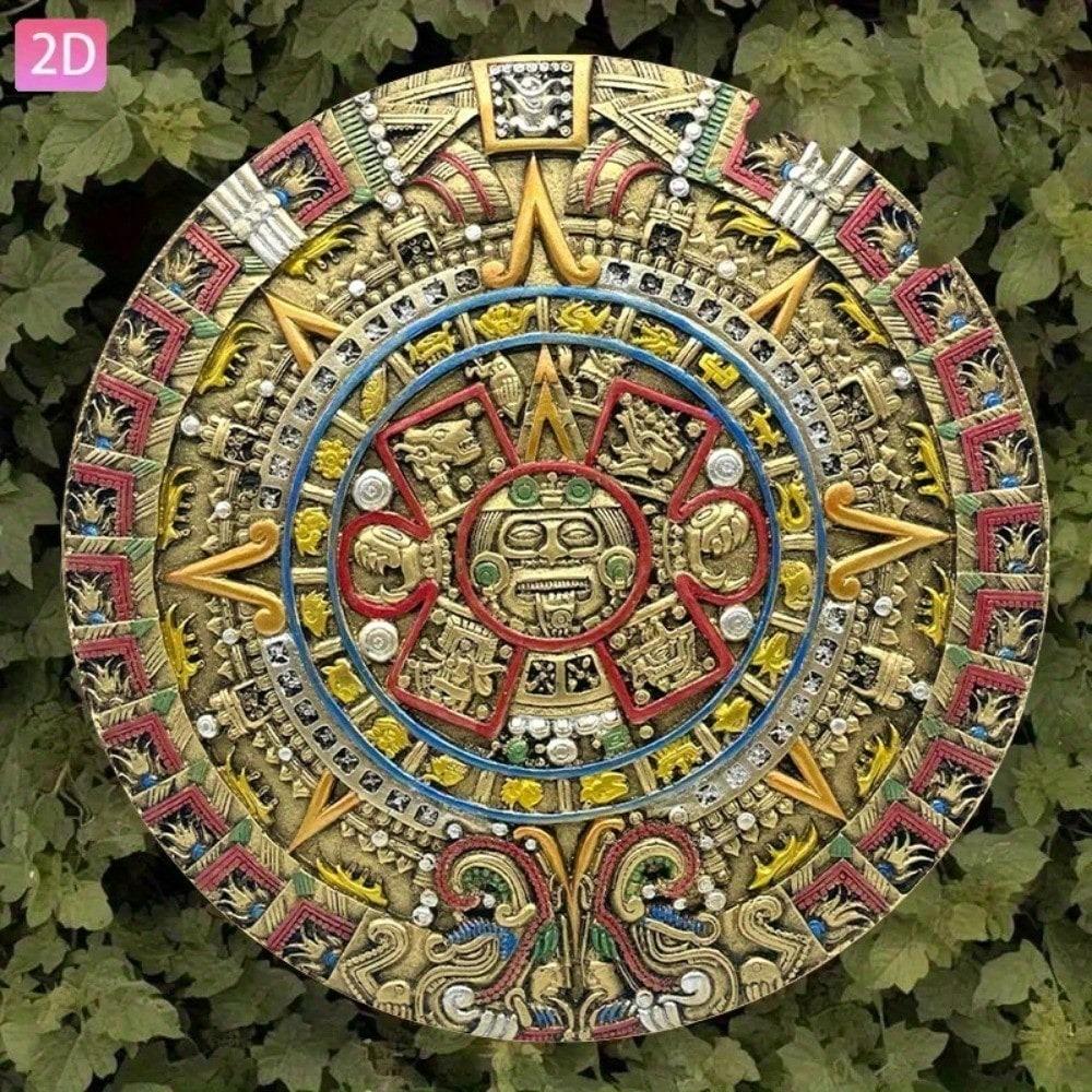 Vintage Aluminum Metal Wall Art Calendar Sun Moon Stars Intricate Design Home Garden Decor Indoor Outdoor