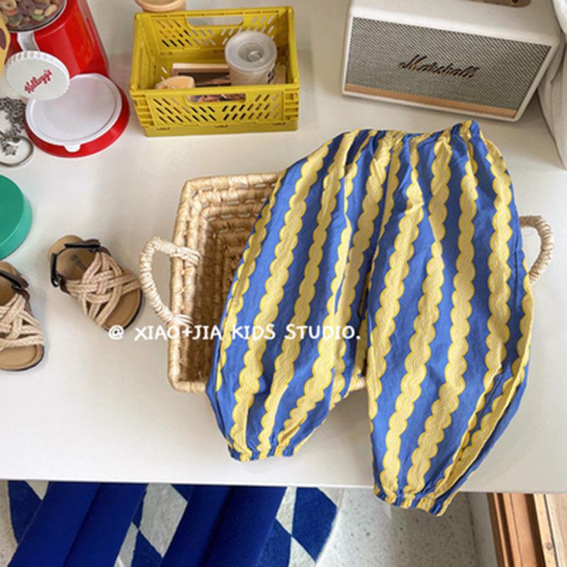 Jungen Retro Floral Sonnenschutz Strandhose - Mückensicher, Mittelhohe Taille Sommerkleidung