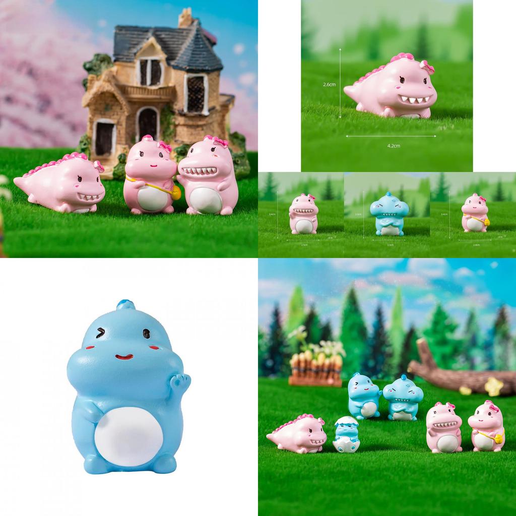 Cute Resin Dinosaur Desktop Decoration Lovely Cartoon Animal Figurine
