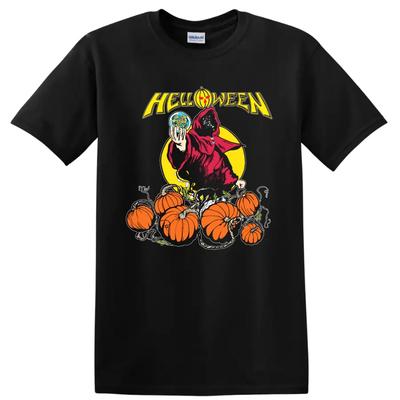 Helloween Halloween Metal Rock T Shirt Pumpkin Reaper Graphic Band Tee