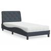 VidaXL Bed with Mattress, Upholstered Bed with Headboard Cushion, Single Bed, Adult Bedroom Interior Bed, 3208635
