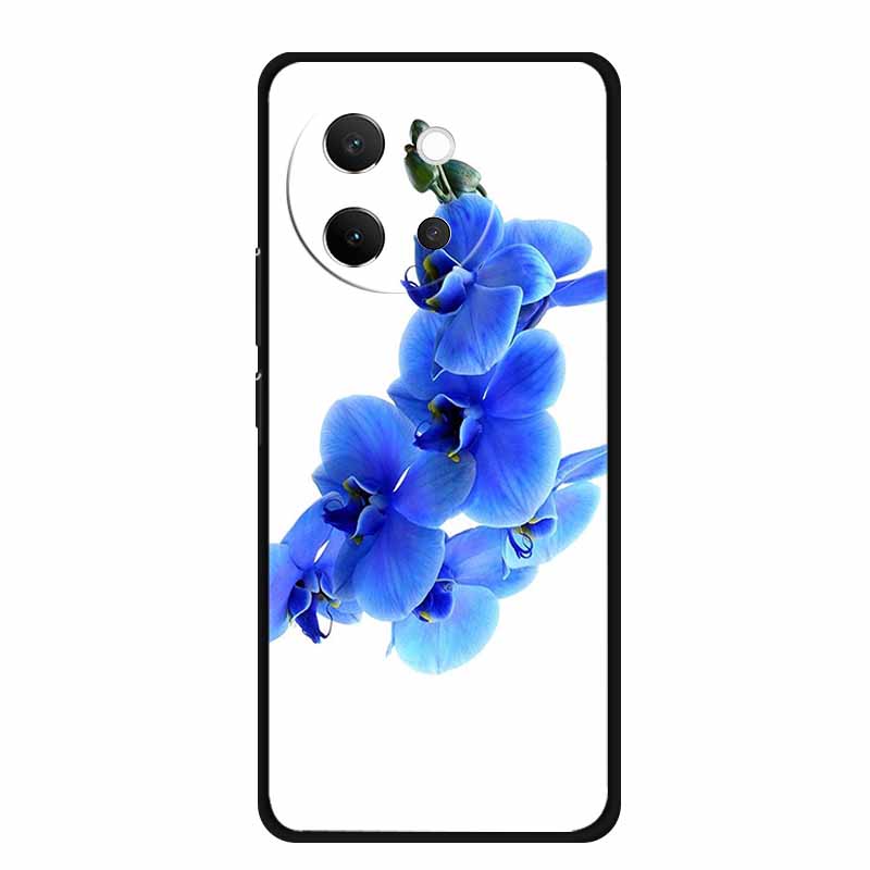 For Vivo V40 Lite Case V40lite V 40 Lite Fashion Black Silicone Soft Back Cover Case For Vivo V30e 5G Phone Case V 30 e Funda