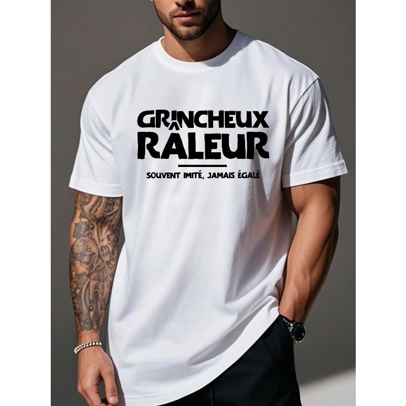 Funny French Quotes Crinkle Plus Size Men S Tee S белый