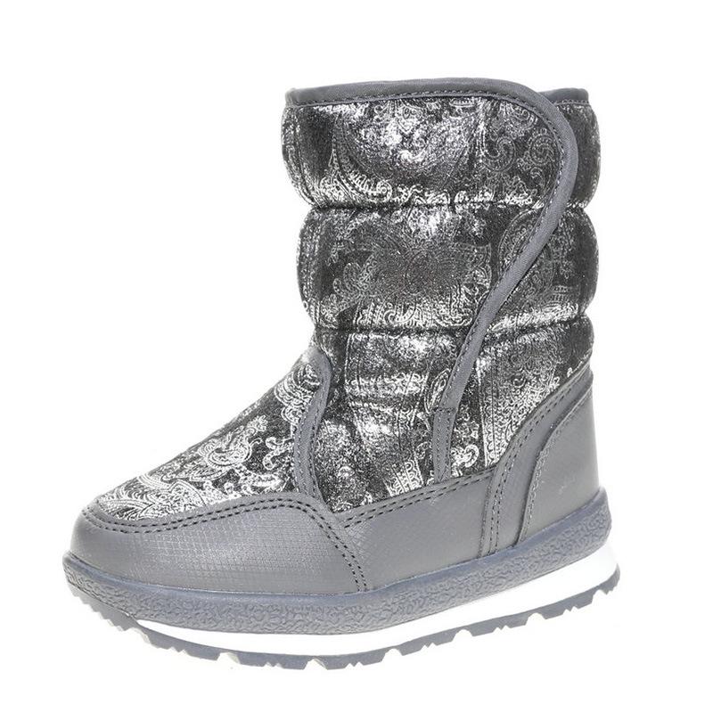 

Clearance: Kids Non-Slip Snow Boots - Small, Medium, Large, Plus Velvet, Warm Cotton. 24 темно-сірий