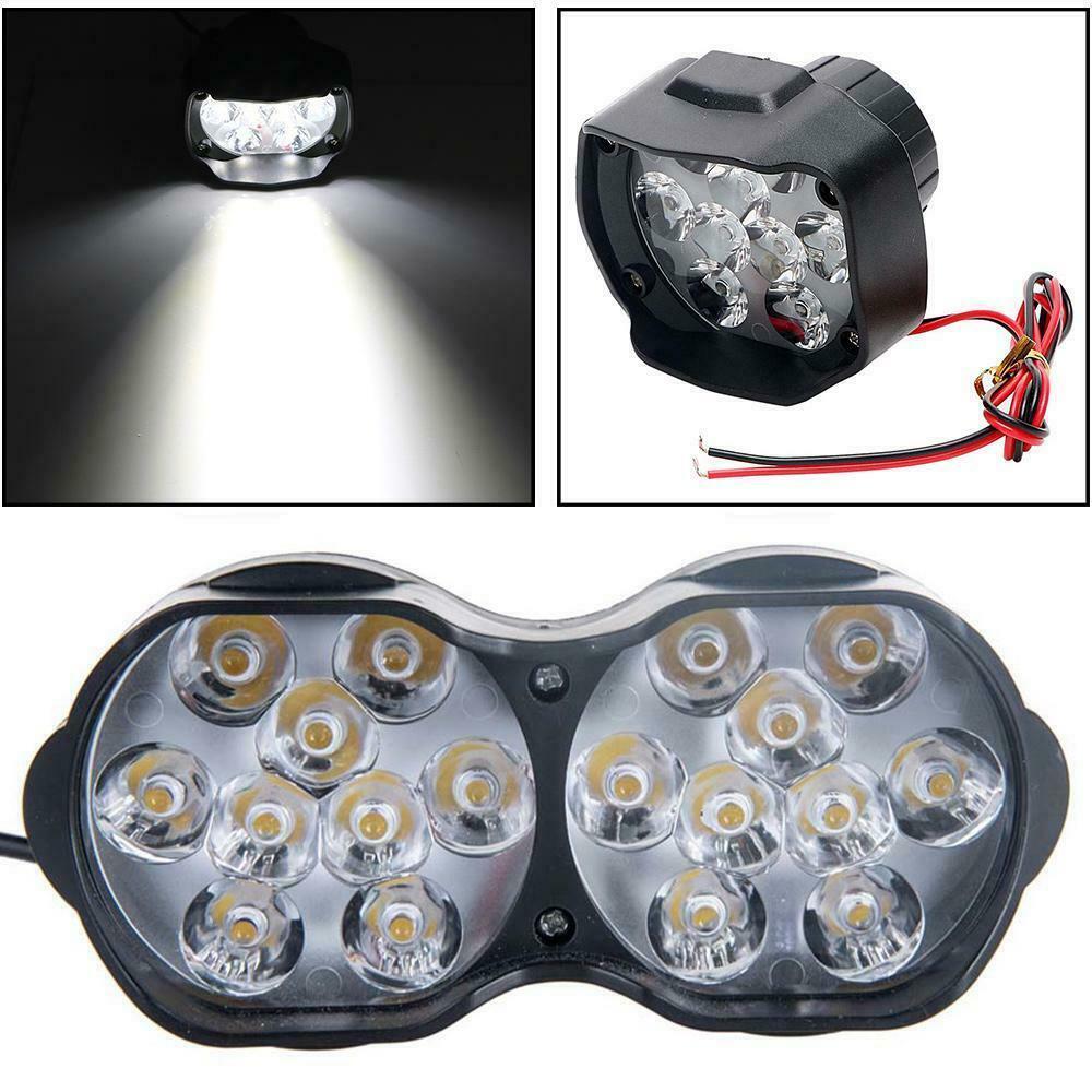 Super Bright Motorcycle Car Light 18 LED 40W Light Headlight Spotlights Headlamp