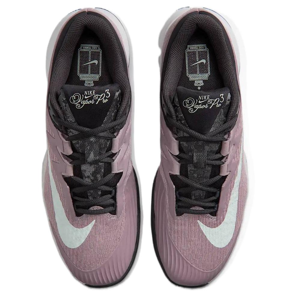 Nike Vapor Pro 3 Hartplatz Hellviolett Erz Herren Sneaker Schwarz Anthrazit Weit-Grau HV1453-200