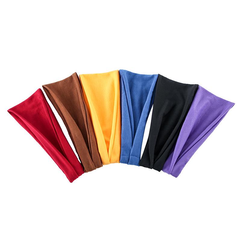 Cross-Border Women's Yoga Sport Sweat-Absorbent Headband: Elastic, Breathable Fitness Hairband for Running and Aerobics