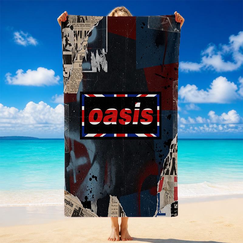 Oasis Print Microfiber Beach Towel Sand?Resistant Lightweight Towel For Swimming Outdoor Travel Use