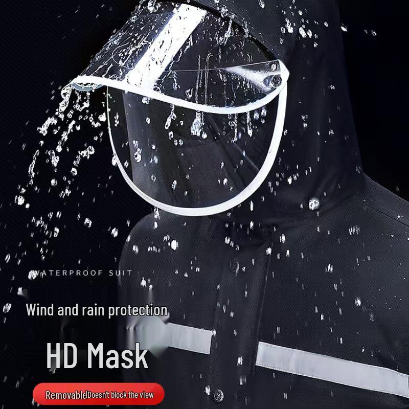 Full Body Rainproof Reflective Raincoat and Pants Set for Motorcycling and Construction