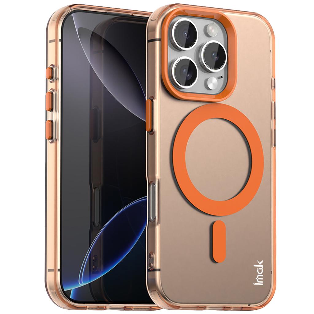 IMAK For iPhone 16 Pro Case Compatible with MagSafe Candy Color Anti Drop TPU+PET Back Cover