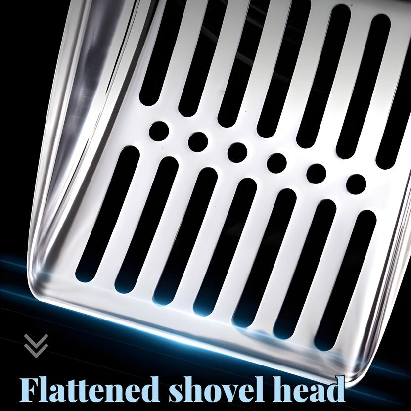 Stainless Steel Cat Litter Scoop - Quick-Sand Leakage Prevention, Durable & Easy-Clean Metal Poop Shovel for Cats, Hygienic Pet Waste Removal Tool