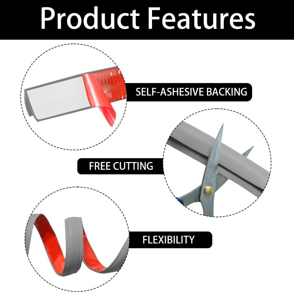 Klippbar gulvovergangslist selvklebende flisovergangsdeksel flis