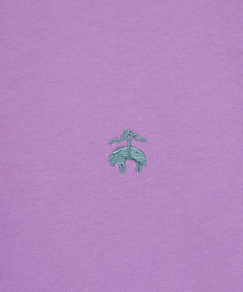 BROOKS BROTHERS Cotton Jersey Classic Short Sleeve Logo T-Shirt (Violet) (Bbnpmf9672Tfm)