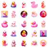 50 Stickers Dream Little Pink Duck Mobile Phone Tablet Computer Personalized Diy Decorative Stickers Repeatedly Stick Waterproof Stickers