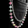 Double Layer Seven-Color Beaded Chain: Trendy Punk American Denim Pants Accessory for Women