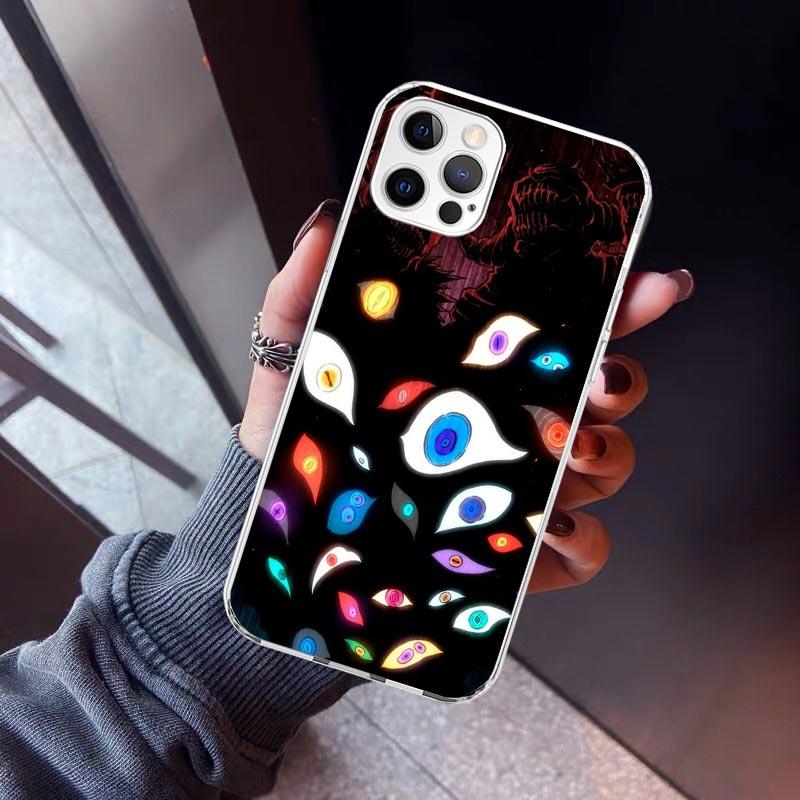 

Scary Face Eyes Phone Case For iPhone 17 Air 11 13 Mini 14 15 Plus 16 12 Pro Max 16E SE 7 8 Pattern Soft TPU Back Cover 17 Air iPhone 17 Pro Max