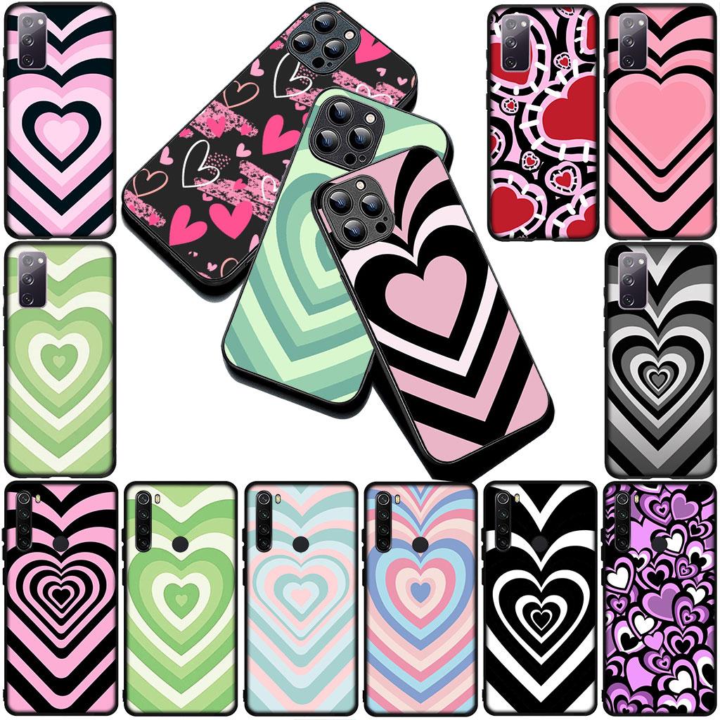 Star Dark Red Heart Love Phone Cover Soft Case for Samsung Galaxy S10 S8 S9 Plus A33 A34 A31 70 A71 A72 Note 20 9 8 S10E Casing