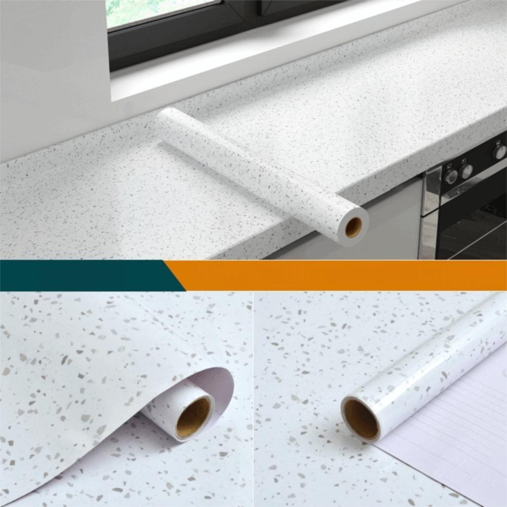 40/60cm Marble Grain Stickers Oilproof Self-Adhesive Decorative Film Waterproof Stickers Desktop