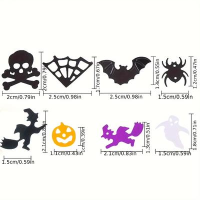 Halloween Konfetti Glitzer Set mit Fledermäusen Spinne Kürbis Streuseln für Tischdekorationen Streudesign