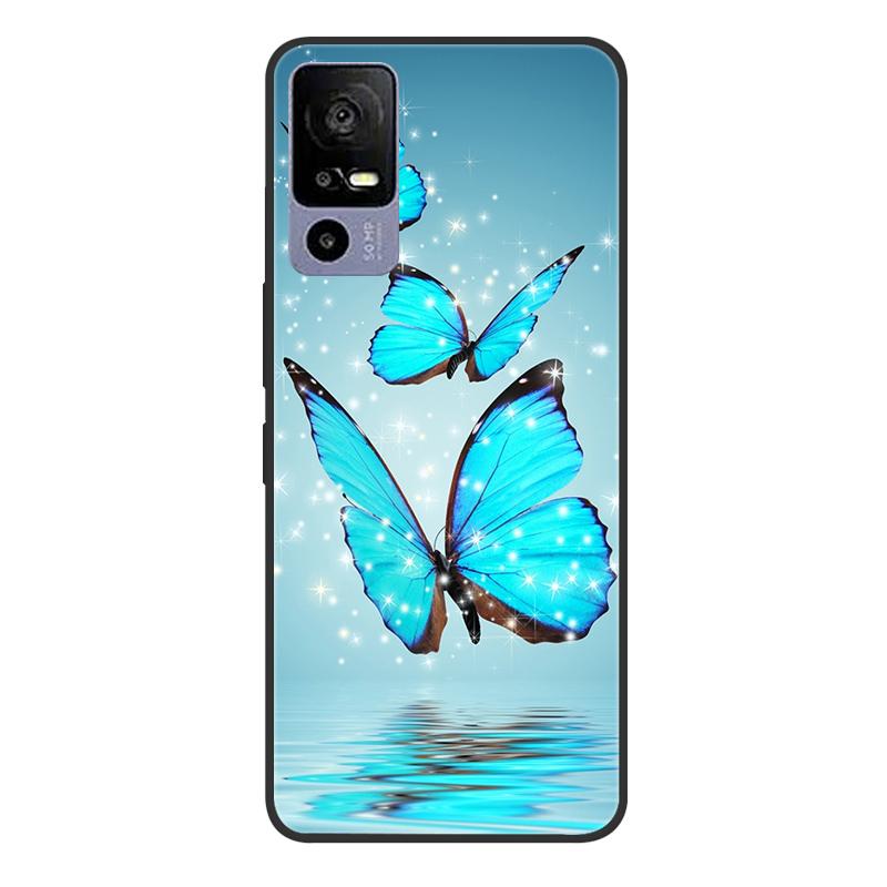 For TCL 40R 5G T771A Case Painted Soft Black Silicone Bumper Phone Cover for TCL 40 R 5G 6.6" Case TCL40R 40R Etui Coque Fundas
