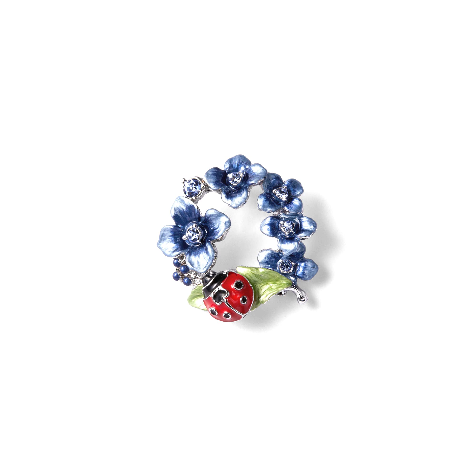

Hydrangea & Ladybug Brooch VBRV3163 UB [Vendome Boutique]