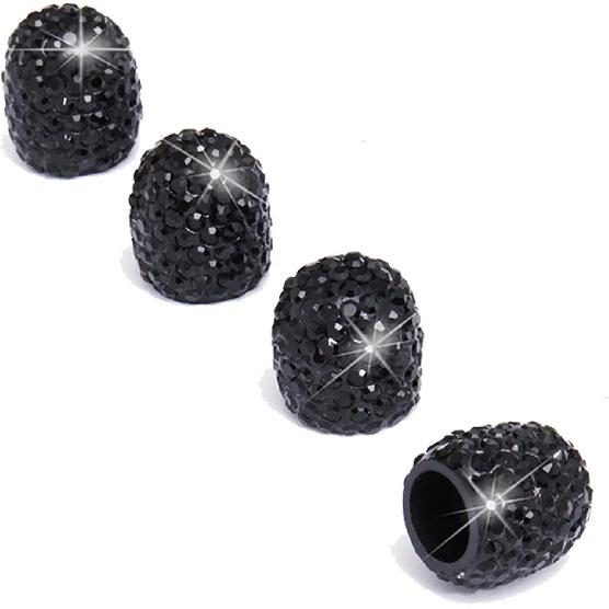 Bling Car Tire Valve Stem Caps, 4Pcs Universal Shinny Tire Air Valves Stem Caps, Sparkling Tire Valves Caps Dustproof for Most Cars, Motorcycles,