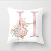 Flower Letter Pillow Soft and Breathable Sofa Car Lumbar Support Office Waist Protection Pillowcase