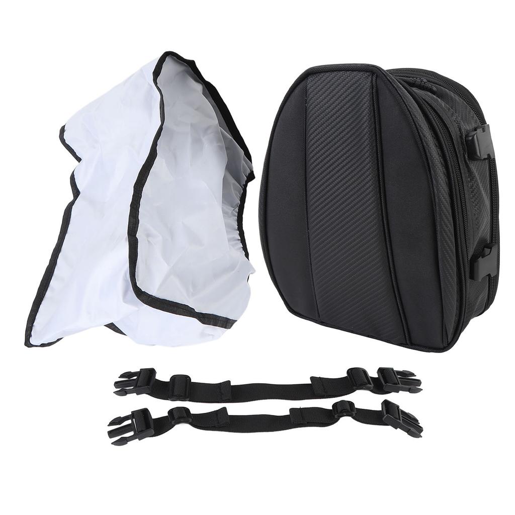 Motorcycle Tail Bag 7.5L To 10L Expandable Waterproofing Stylish Look Travel Luggage Bag with Rain Cover