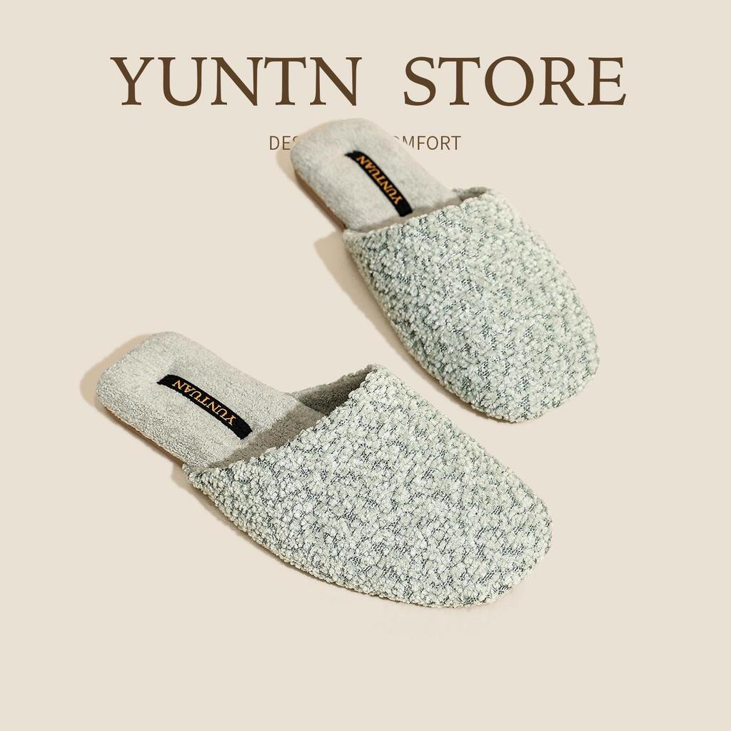 Weiche Samt-Indoor-Hausschuhe mit Anti-Rutsch-Sohle für Damen & Herren - Warm, hautfreundliche Baumwolle für Herbst & Winter