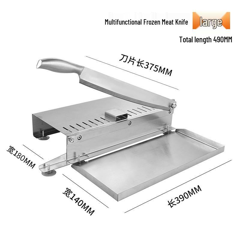 Eejiao Cake & Meat Slicer: Multifunctional Stainless Steel Slicing Knife with Chopping Board for Chinese Medicinal Materials