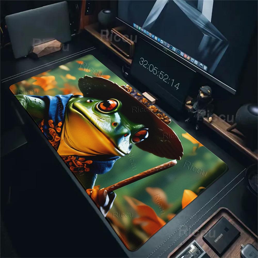 Magic Playmat Gathering Gaming Pads Frog Wizard Pattern Theme Anime Aesthetics Desk Mat Office Accessories Carpet Non-slip Rugs