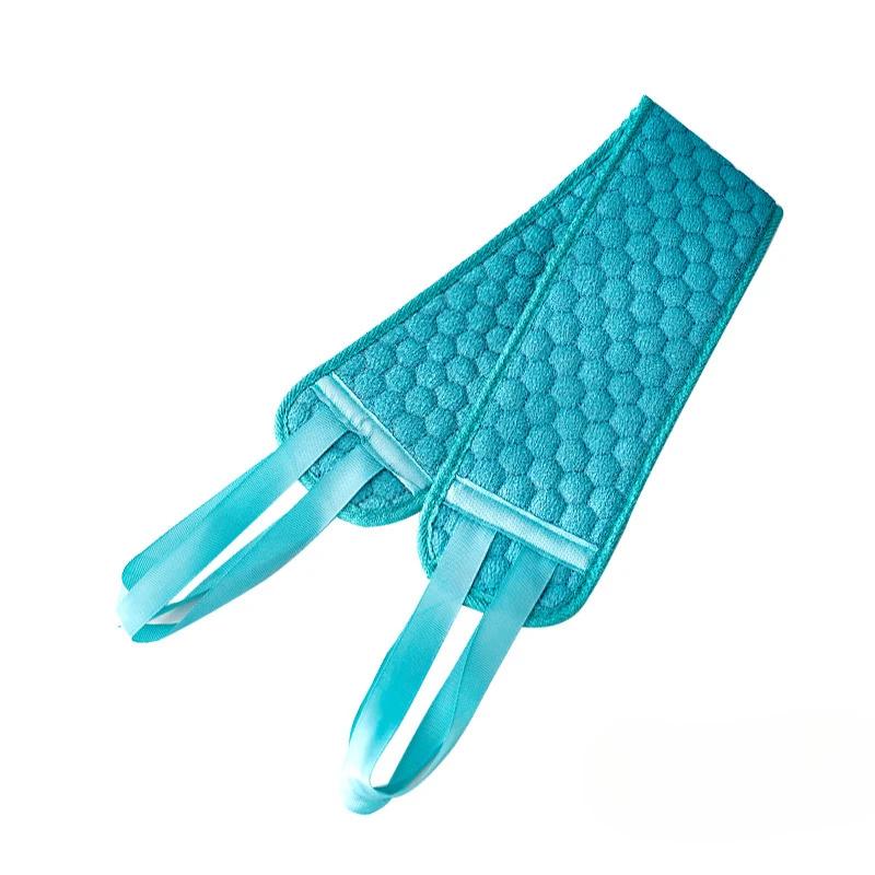 Masážny chrbát s rúčkami Obojstranný exfoliačný masážny chrbát Masážna utierka na chrbát Exfoliačná umývacia handrička Domáca kúpeľová pomôcka