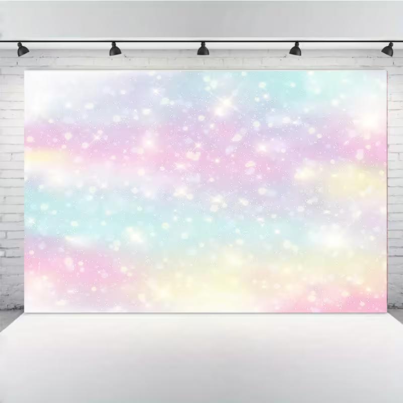 

2D Pastel Glitter Backdrop Pink Blue Sparkle Photography Background Banner 47.2x31.5inch/120*80cm