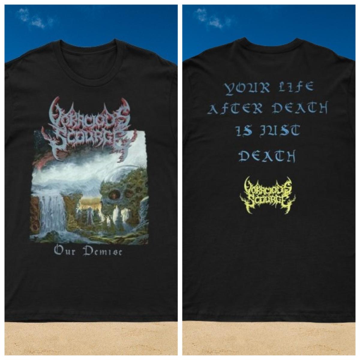 

2025 New VORAIOUS SCOURGE – OUR DEMISE Printed Unisex Street Fashion Trendy Short Sleeves Made of Pure Cotton Round Neck 4XL