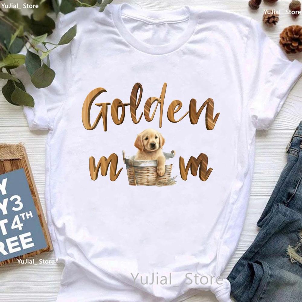 Golden Retriever Hunting Dogs Animal Print T Shirt For Girls Australian Shepherd Dog With Flower Tshirt Unisex Harajuku Shirt