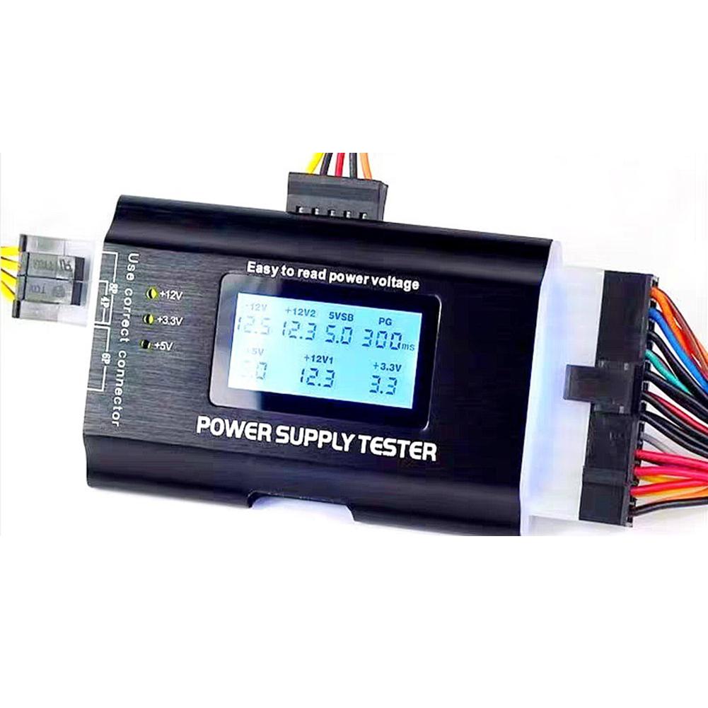 PC ATX Power Supply DC Digital LCD Voltmeter Power Supply Tester 12V Voltmeter, USB Voltage Testing ATX, BTX, ITX Power Supplies