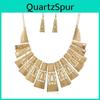 Retro Alloy Box Chain Pendant Jewelry Set For Stylish Women