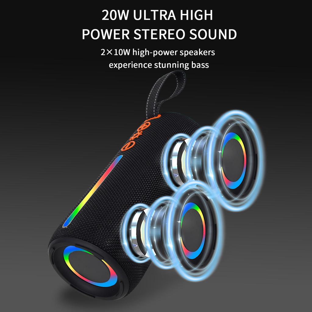 Bluetooth Speaker Portable Outdoor Portable Bass RGB Light Wireless Audio Wholesale