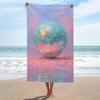 Cute Red Lobster Cartoon Beach Towel Coastal Print Soft Absorbent Quick Dry Beach Blanket for Travel Vacation Daily Use