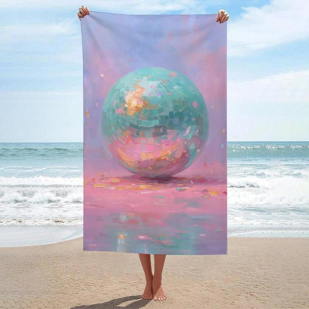 Cute Red Lobster Cartoon Beach Towel Coastal Print Soft Absorbent Quick Dry Beach Blanket for Travel Vacation Daily Use