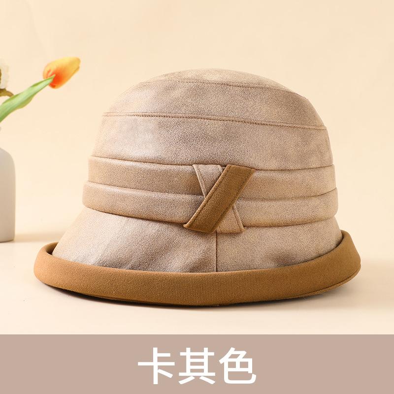 Mutterhut weiblich Herbst und Winter neu Mittelalter Mann Fischerhut Mode alter Mann Oma alte Dame Beckenhut warm