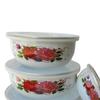 5 Enamel Bowls for Fruits And Salad Set